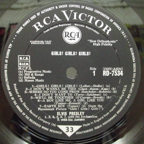 ELVIS PRESLEY (エルヴィス・プレスリー) - Girls! Girls! Girls! (UK Orig/MONO)