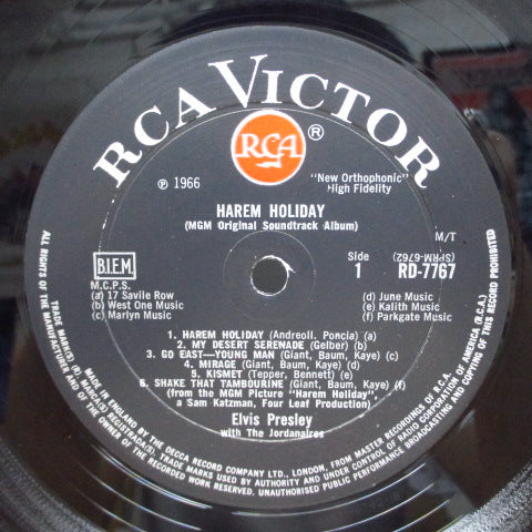 ELVIS PRESLEY (エルヴィス・プレスリー) - Harem Holiday (Harum Scarum) (UK オリジナル ・モノラル LP/表面コーティング・折り返しジャケ)