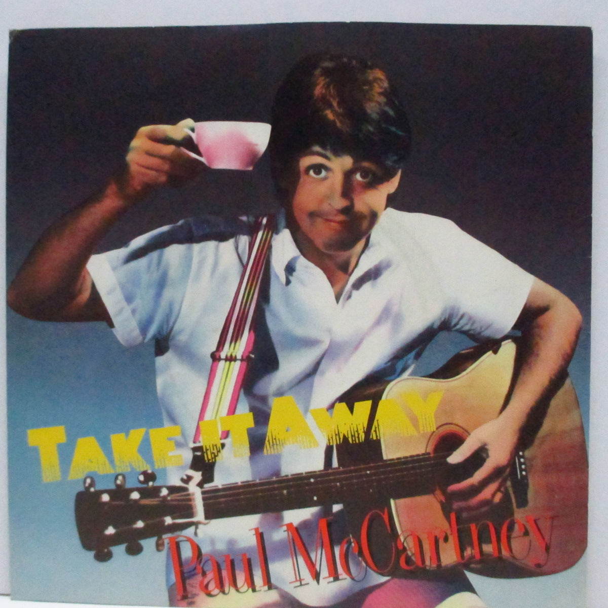 PAUL McCARTNEY (ポール・マッカートニー) - Take It Away (UK  オリジナル「黒紙ラベ、ラウンドセンター」7+光沢固紙ジャケ)