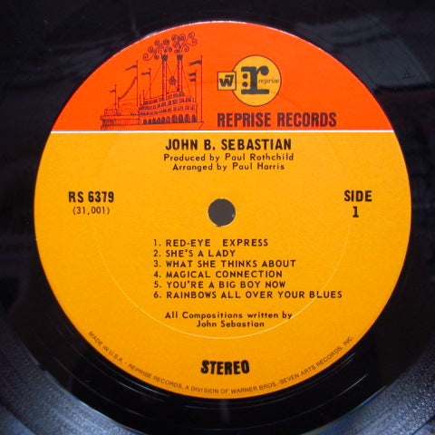 JOHN SEBASTIAN (ジョン・セバスチャン) - John B. Sebastian (US Reprise '70 再発 LP+インサート/マット紙見開きジャケ) '70年名作デビュー・アルバム!