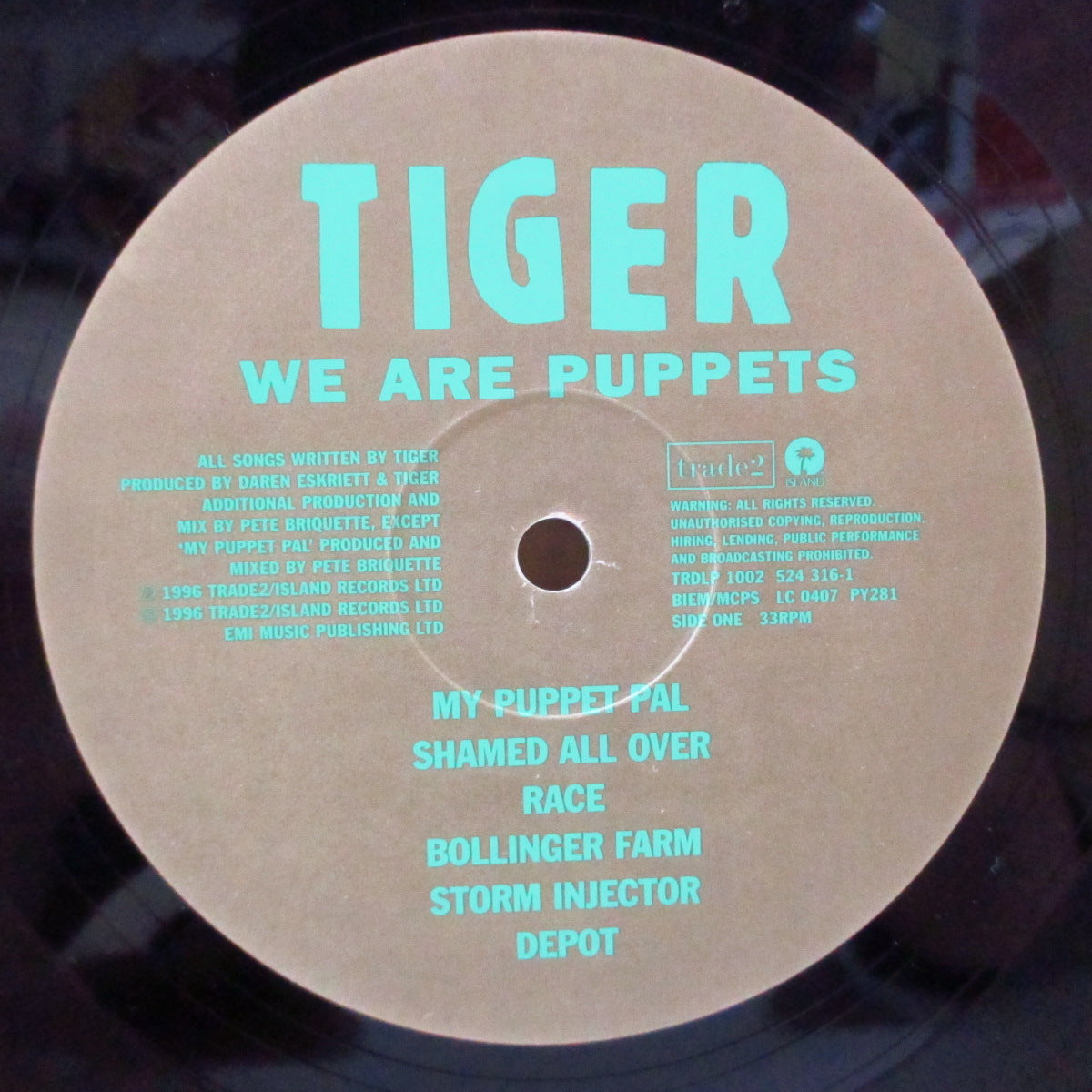 TIGER (タイガー) - We Are Puppets (UK オリジナル LP+インナー)