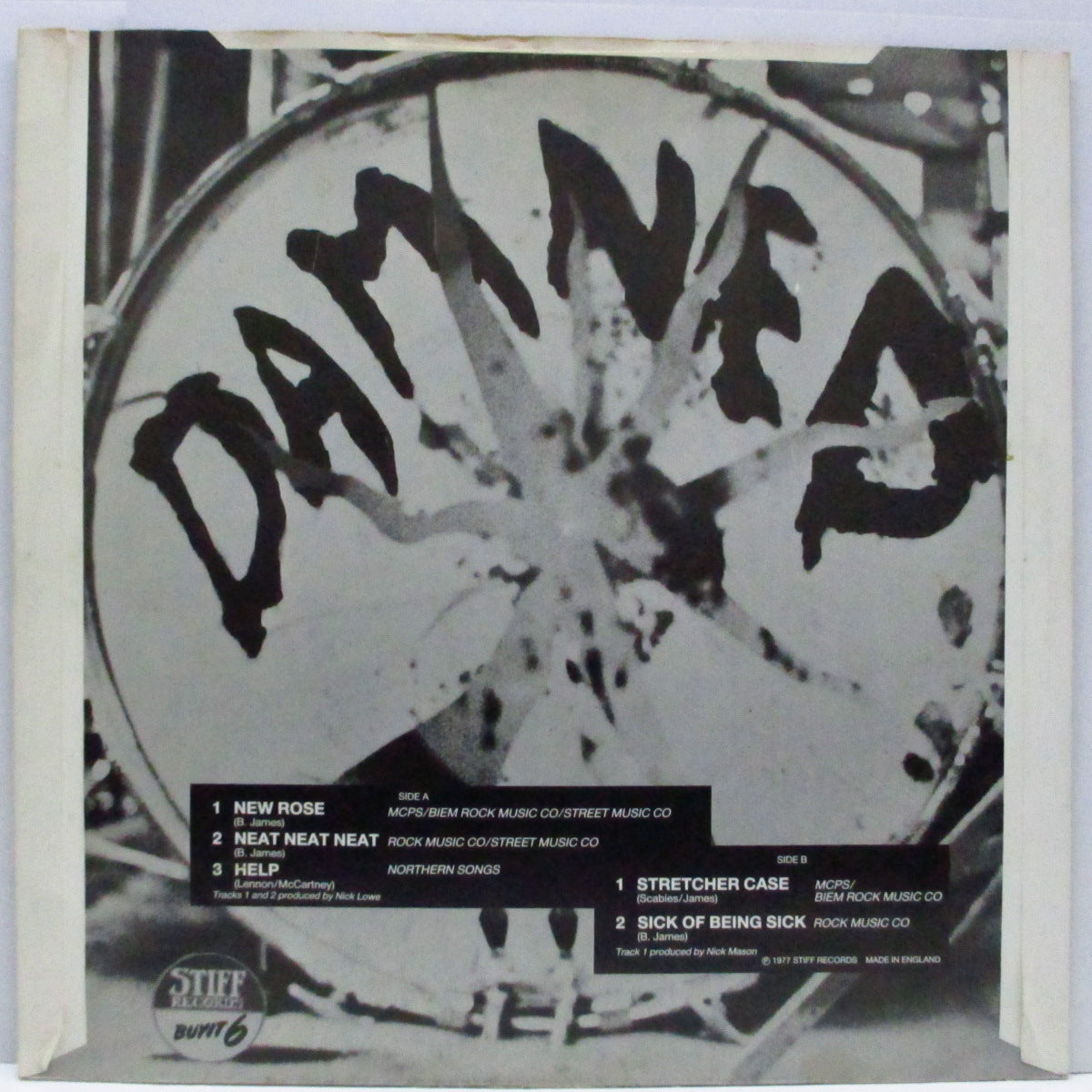 DAMNED, THE (ダムド) - New Rose (UK '86 限定再発ホワイトヴァイナル 12"/BUYIT-6)