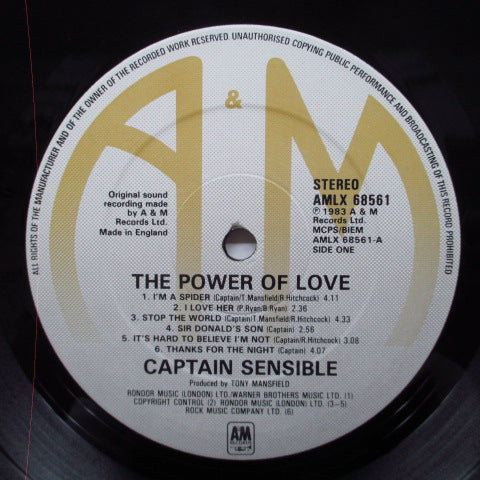 CAPTAIN SENSIBLE (キャプテン・センシブル) - The Power Of Love (UK オリジナル LP+インナー) '83年セカンドアルバム!