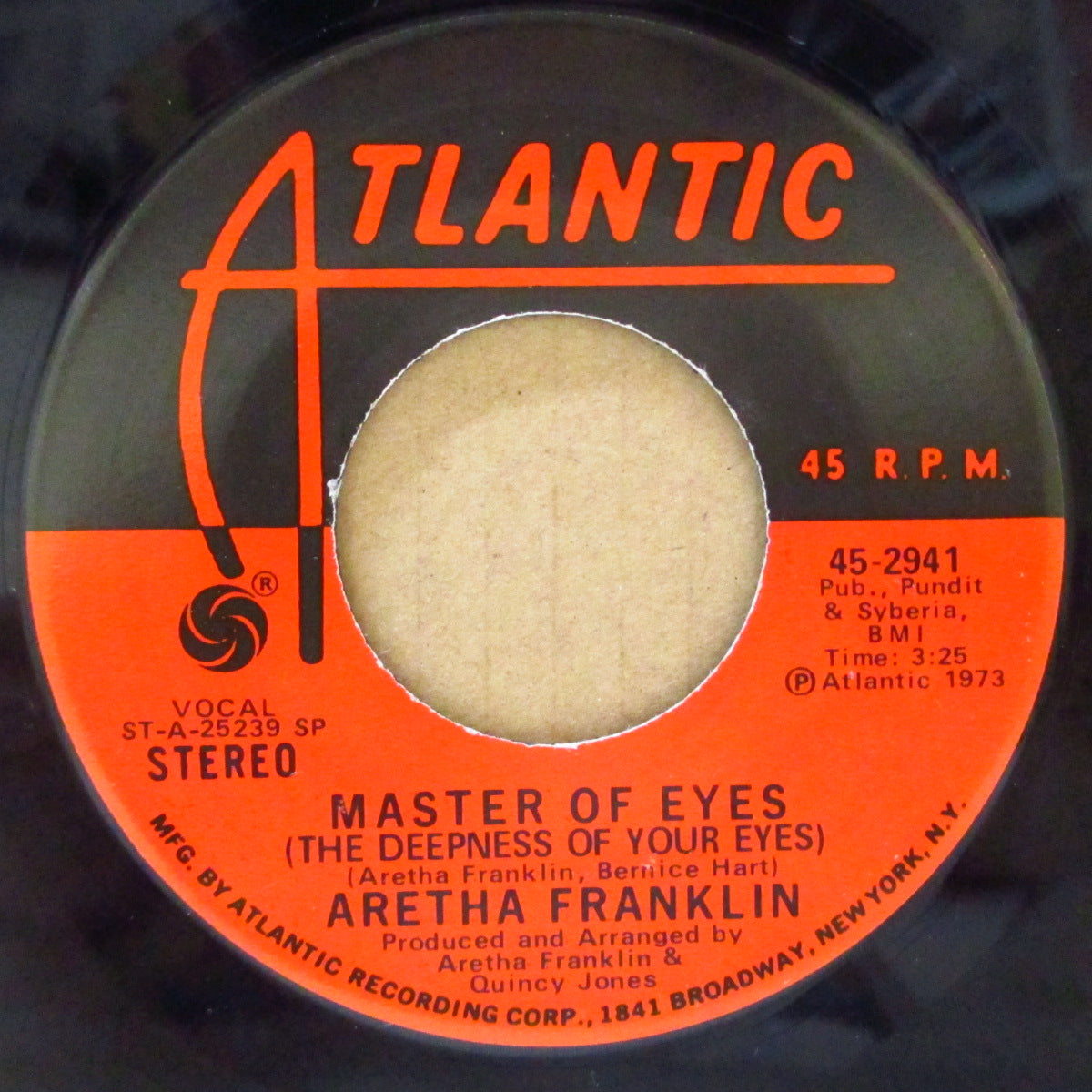 ARETHA FRANKLIN (アレサ・フランクリン) - Master Of Eye (US Orig.Stereo 7"+CS)