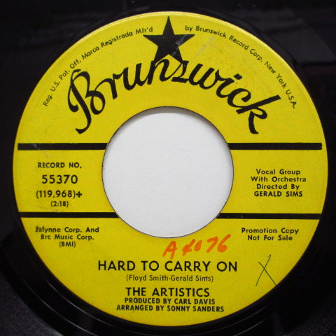 ARTISTICS - Hard To Carry On (Promo)