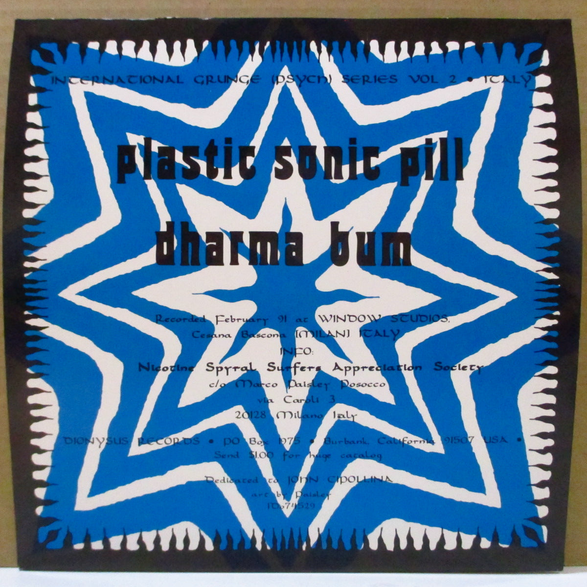 NICOTINE SPYRAL SURFERS (ニコチン・スパイラル・サーファーズ) - Plastic Sonic Pill (US Orig.Purple Vinyl 7")