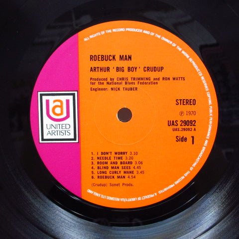 Arthur BIG BOY CRUDUP - Roebuck Man (UK Orig.Stereo LP/CS)