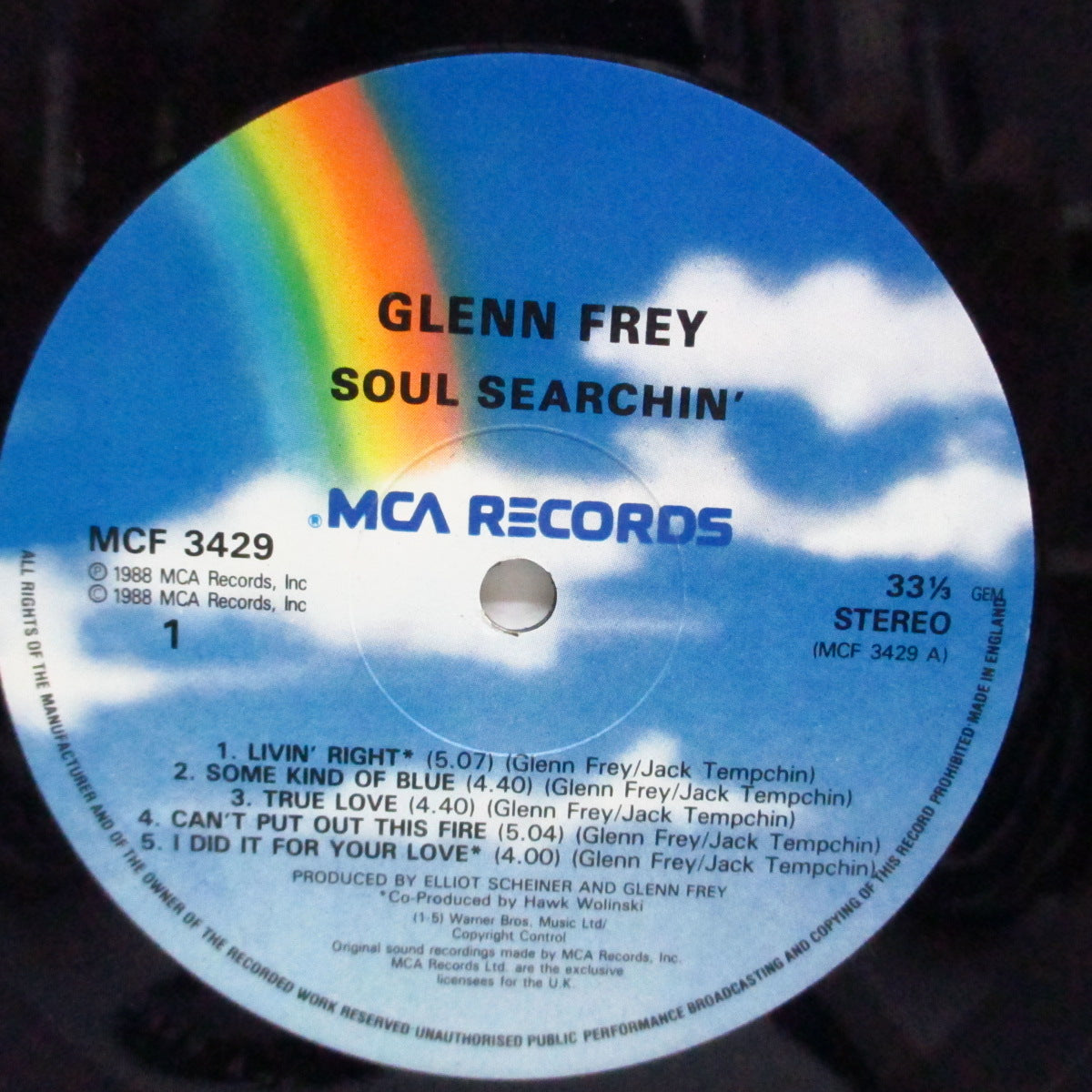 GLENN FREY (グレン・フライ) - Soul Searchin' (UK Orig.LP+Inner)