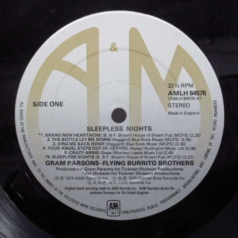 GRAM PARSONS (グラム・パーソンズ) - Sleepless Nights (UK Orig.)