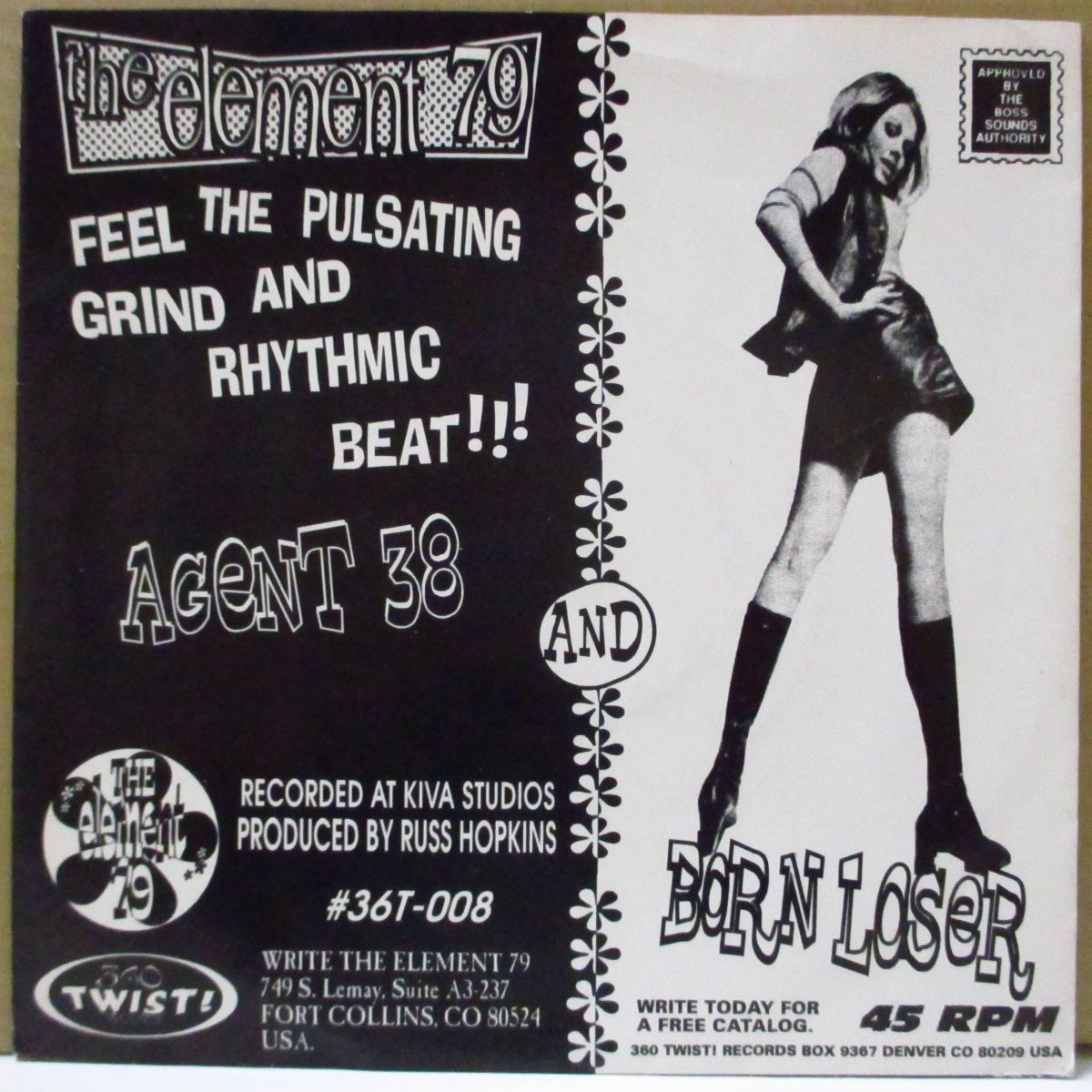 ELEMENT 79, THE (エレメント79) - Agent 38 (US Limited White Vinyl 7")