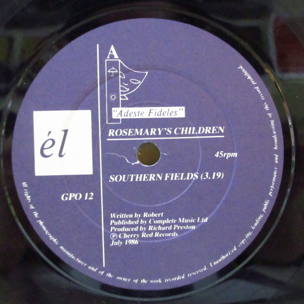 ROSEMARY'S CHILDREN (ローズマリーズ・チルドレン) - Southern Fields (UK オリジナル 7インチ+光沢ソフト紙ジャケ)