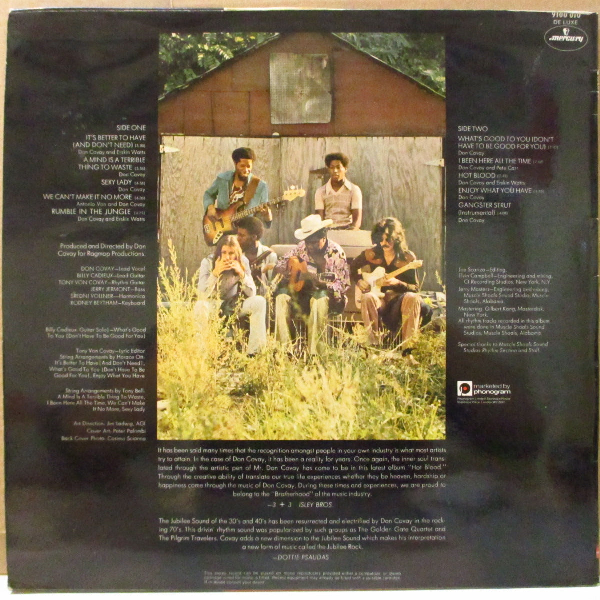 DON COVAY (ドン・コヴェイ) - Hot Blood (UK Orig.LP/CS)