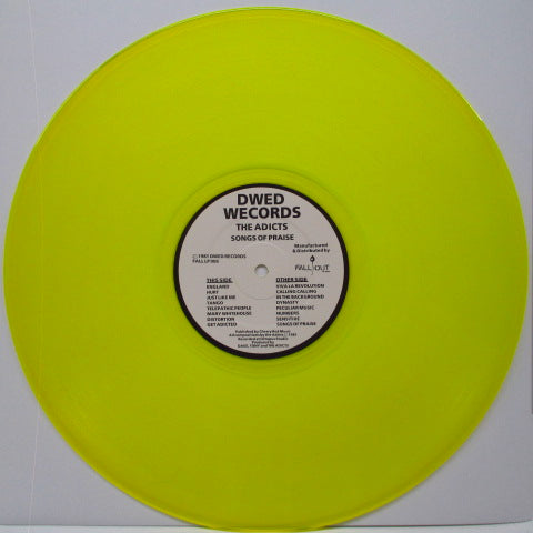 ADICTS, THE (ジ・アディクツ) - Songs Of Praise (UK 80's 限定再発「イエローヴァイナル」LP/ステッカー付モンキージャケ)