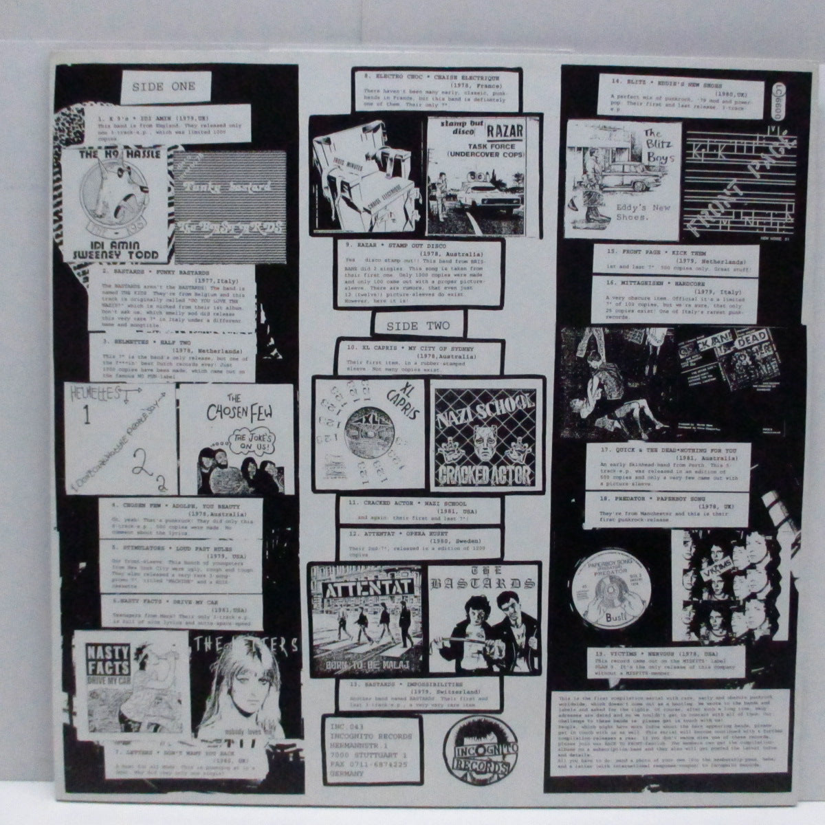 V.A. (各国レア・パンク・コンピ) (各国レア・パンク・コンピ) - Back To Front Vol.1 (German 90's Reissue LP/No Numbered CVR)