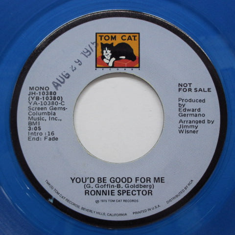 RONNIE SPECTOR (ロニー・スペクター) - You’d Be Good For Me(US プロモ両面同曲モノ&ステレオ・バージョン収録「ブルー VINYL」7")