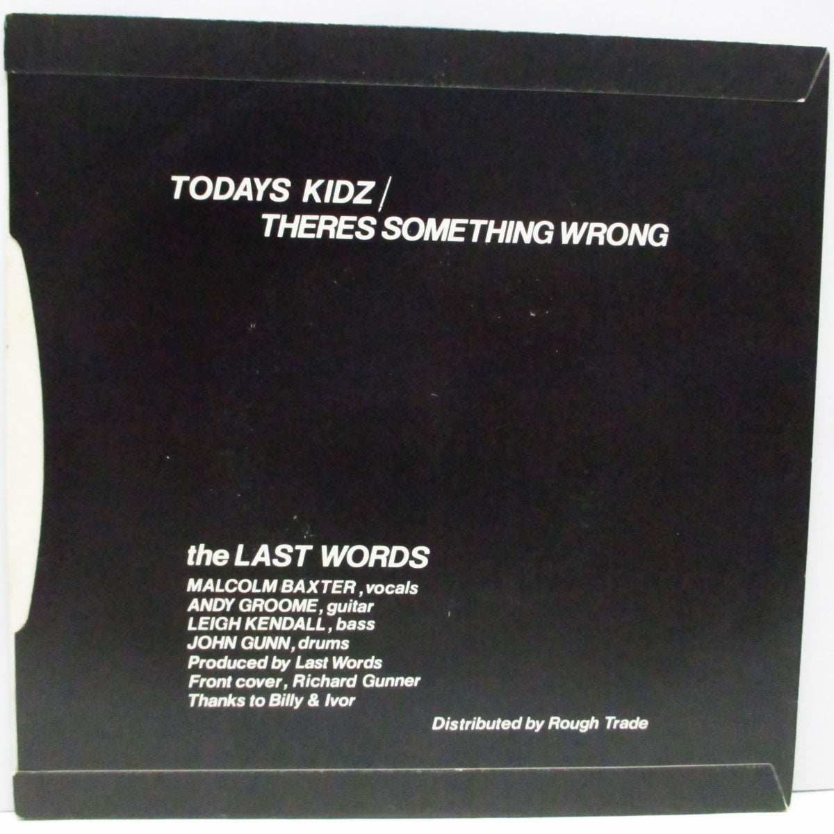 LAST WORDS, THE (ラスト・ワーズ) - Todays Kidz (UK Orig.7")