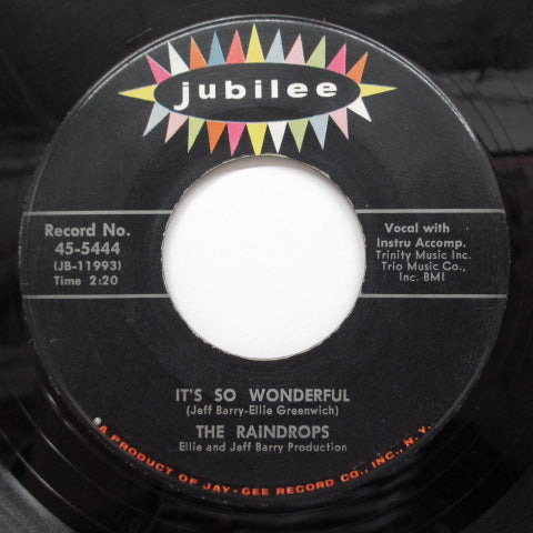 RAINDROPS - What A Guy (US Orig.LIned Label 7")