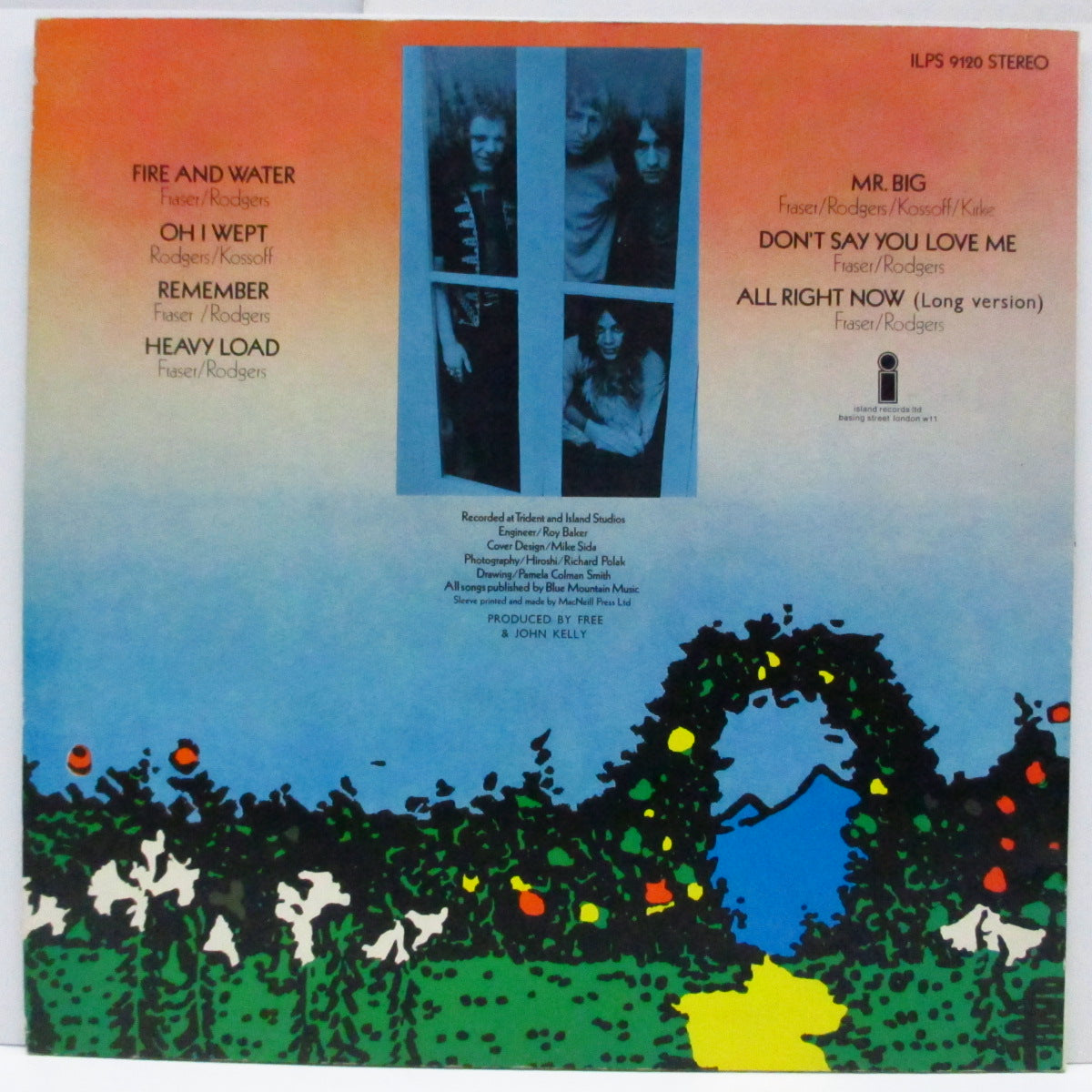 FREE (フリー) - Fire And Water (UK オリジナル LP/テクスチャーラベ)