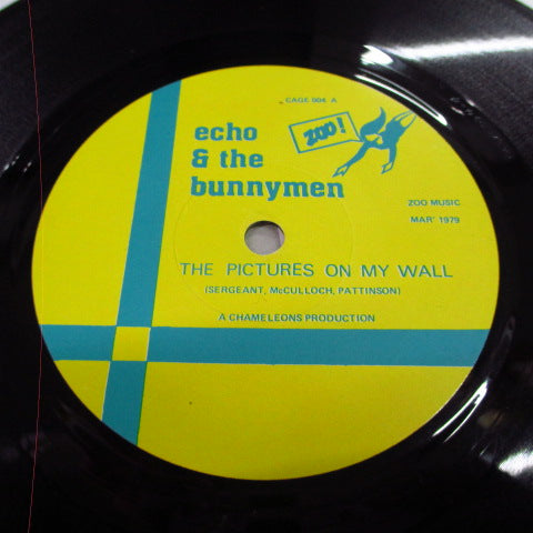 ECHO & THE BUNNYMEN (エコー&ザ・バニーメン) - The Pictures On My Wall (UK 2ndプレス・イエロー&グリーンラベ 7")