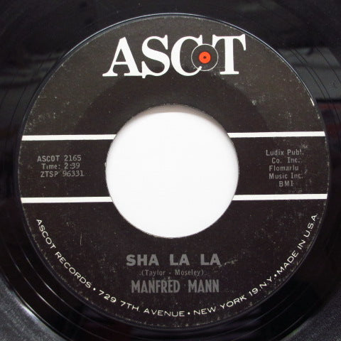 MANFRED MANN (マンフレッド・マン) - Sha La La / John Hardy (US オリジナル 7"/光沢ソフト紙ジャケ)