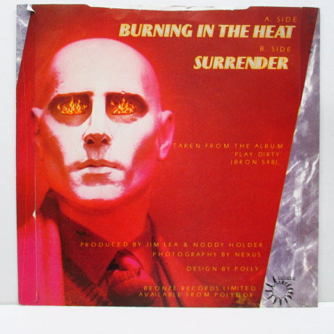 GIRLSCHOOL (ガールスクール)- Burning In The Heat (UK Orig.7"+PS)