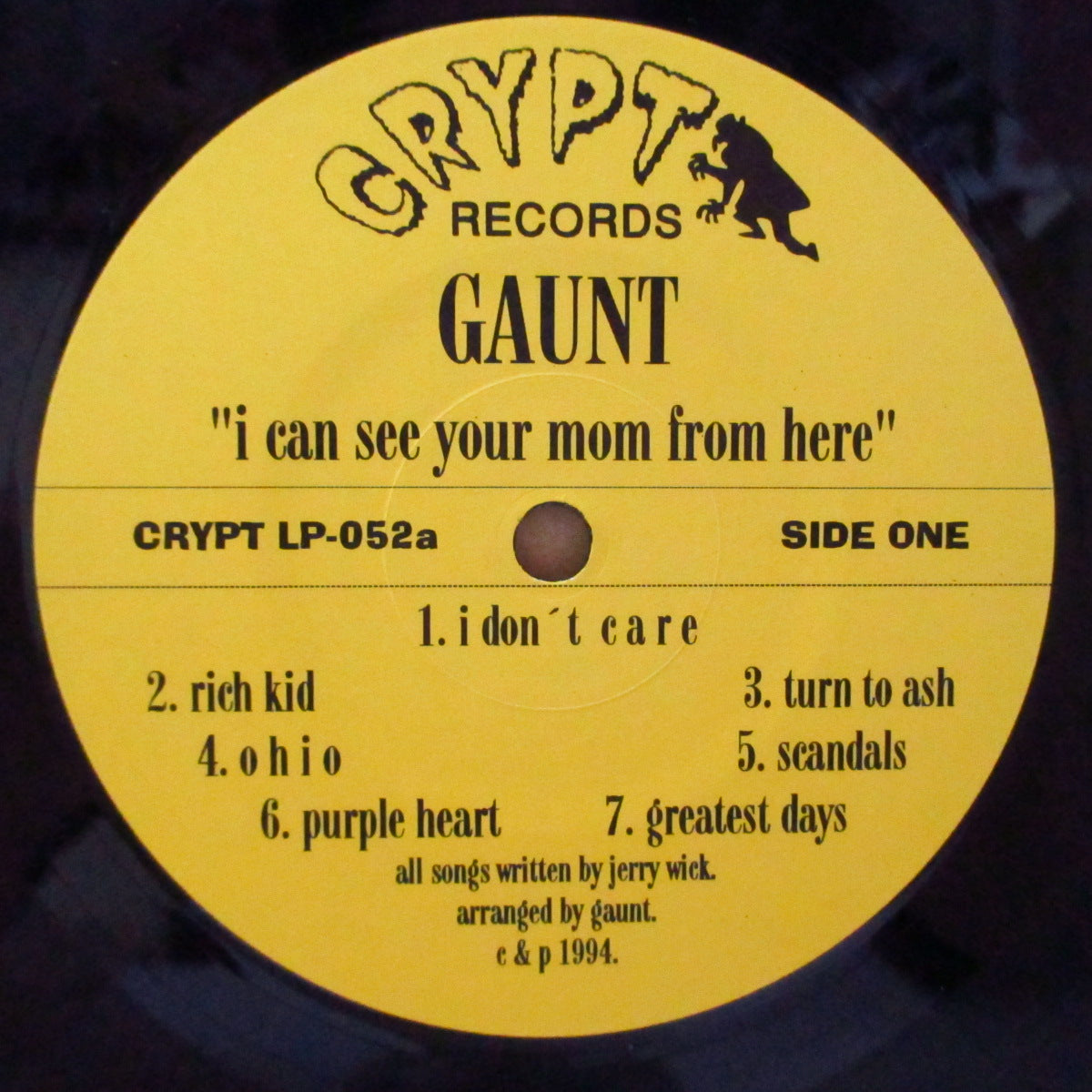 GAUNT (ゴーント) - I Can See Your Mom From Here (German オリジナル LP)