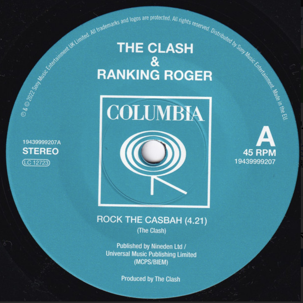 CLASH, THE & Ranking Roger (ザ・クラッシュ & ランキング・ロジャー) - Rock The Casbah (EU 限定プレス 7"/New) 未発表コラボトラック!