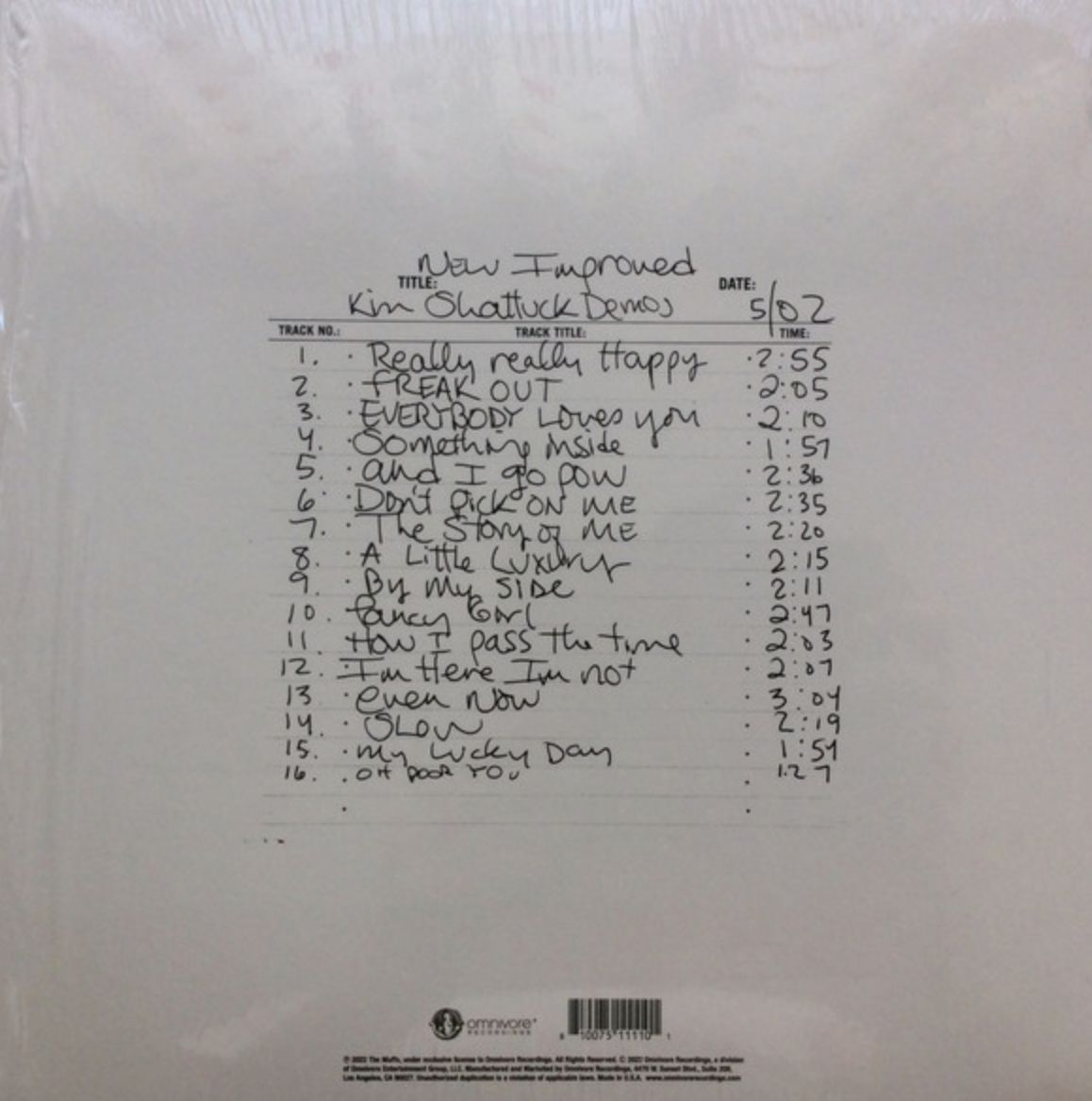 MUFFS, THE (ザ・マフス) - New Improved Kim Shattuck Demos (US 1.200枚プレス「RSD 2022」限定 LP/ New) '04年5枚目アルバムのデモ Ver.集 !