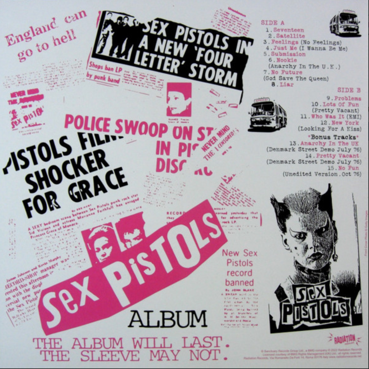 SEX PISTOLS (セックス・ピストルズ) - Spunk (Italy 限定再発「ピンクヴァイナル」LP / New)