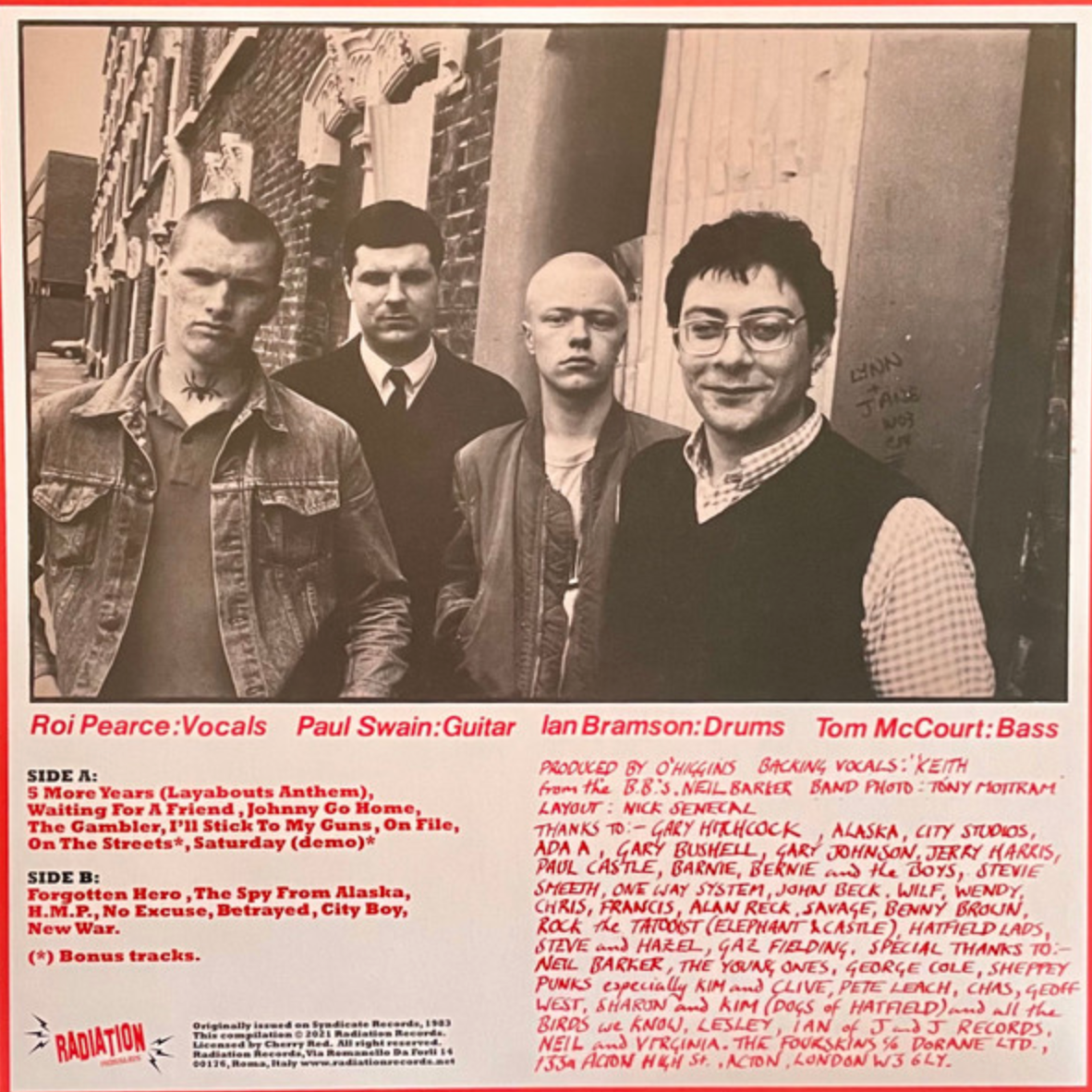 4 SKINS, THE (ザ・フォー・スキンズ) - A Fistful Of........ 4Skins (Italy 500 Ltd. Reissue RSD 2021 White Vinyl LP/ New)