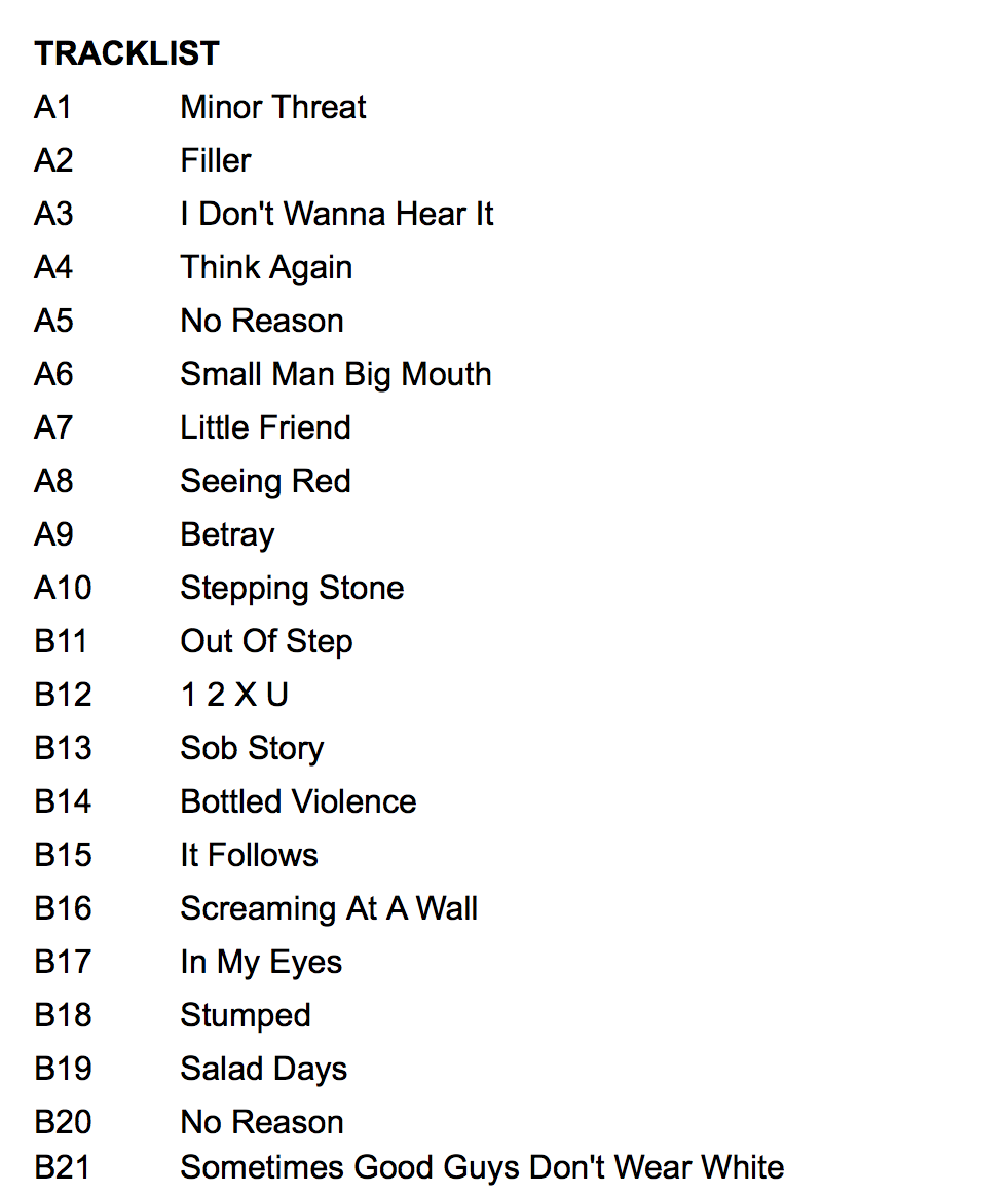 MINOR THREAT (マイナー・スレット) - Try Not To Forget - Live January 2nd and March 29th, 1983 (US Ltd.Reissue LP/ New)