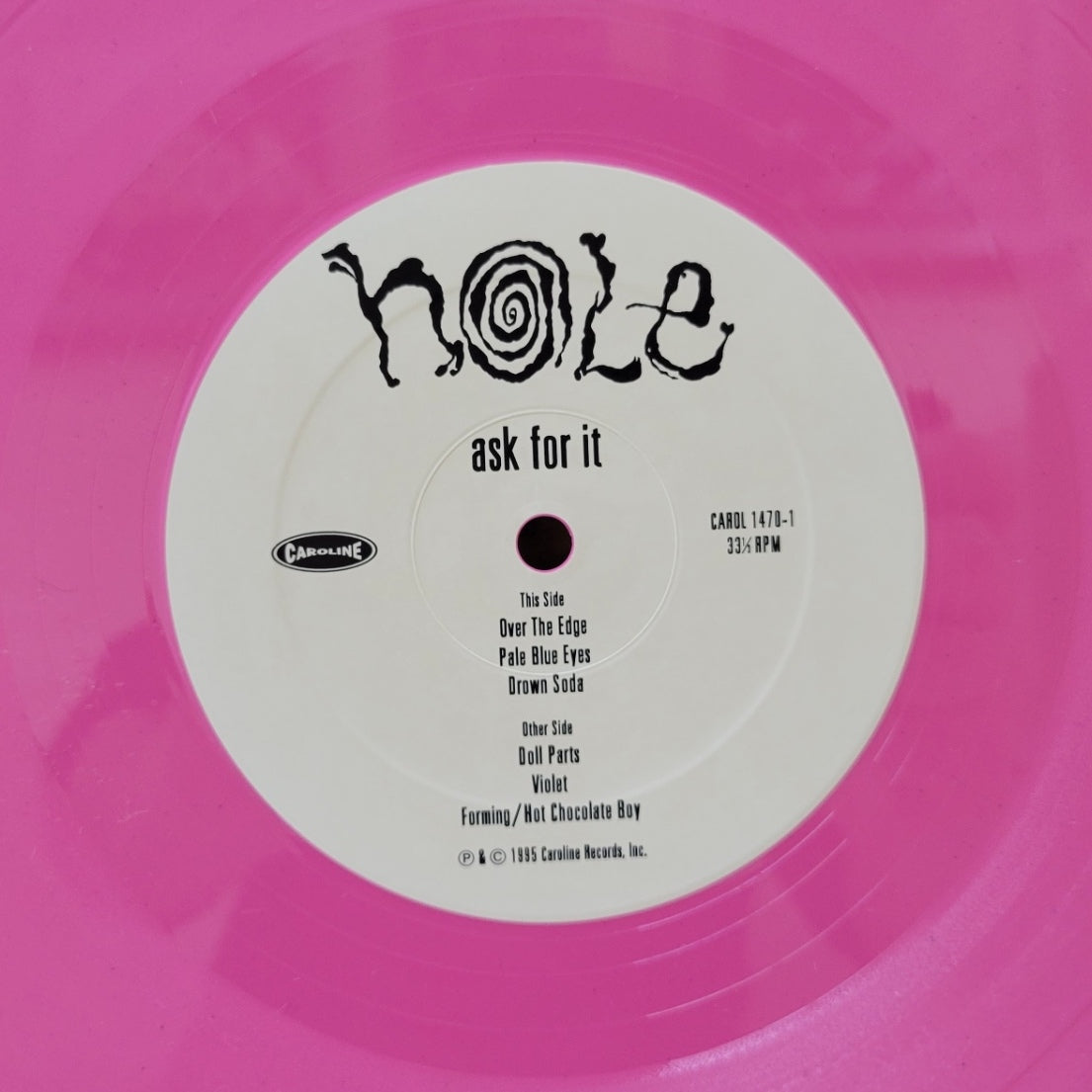 HOLE (ホール) - Ask For It (US 限定ピンクヴァイナル MLP+インナー) '95年ミニアルバム