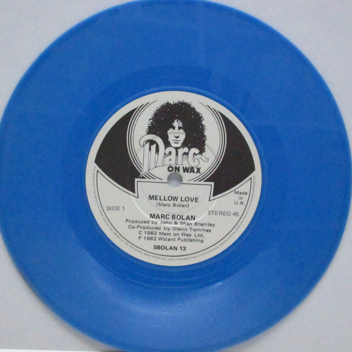 MARC BOLAN (マーク・ボラン) - Mellow Love (UK Ltd.Blue Vinyl 7"+PS)