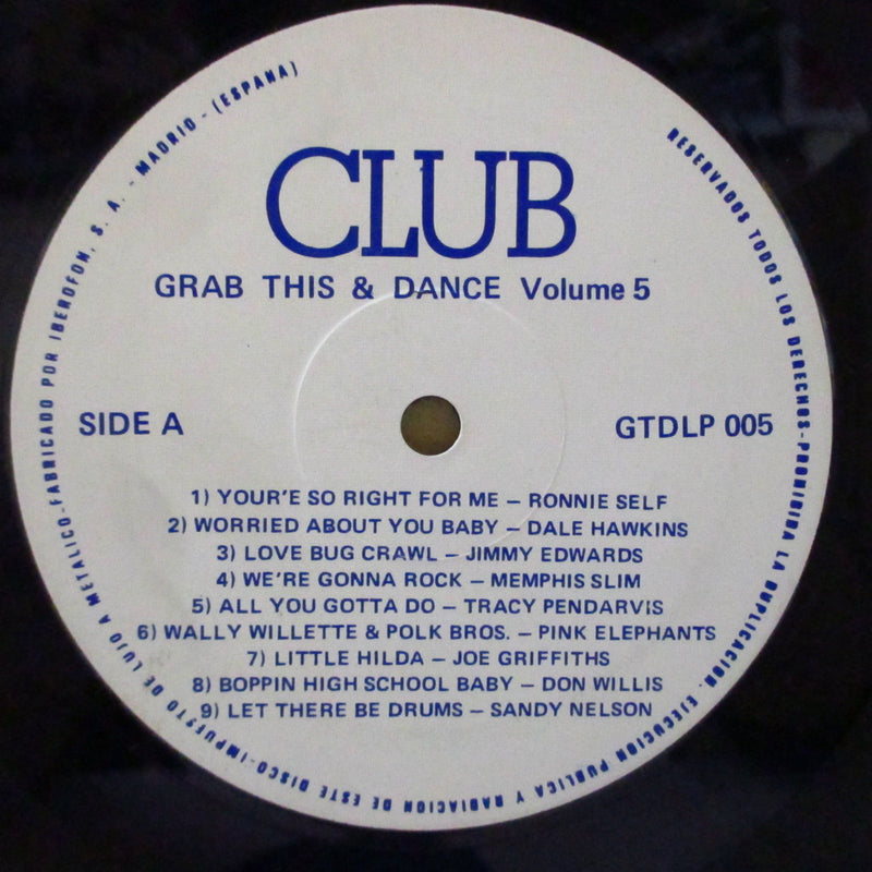 V.A. (50's & 60's R&B/ロカビリー人気コンピ)  - Grab This & Dance Vol.5 (UK オリジナル LP)