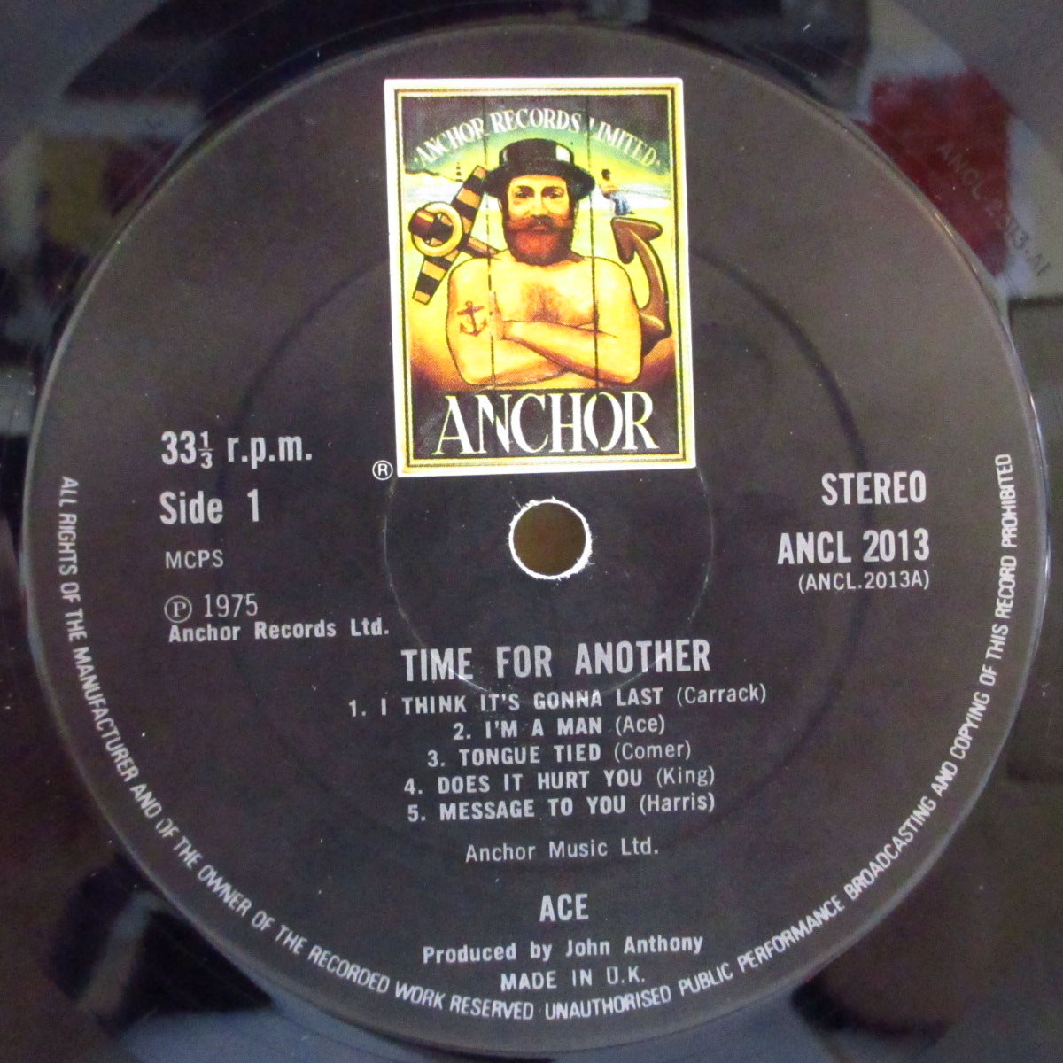 ACE (エース) - Time For Another (UK オリジナル LP/ノーマル光沢ジャケ)