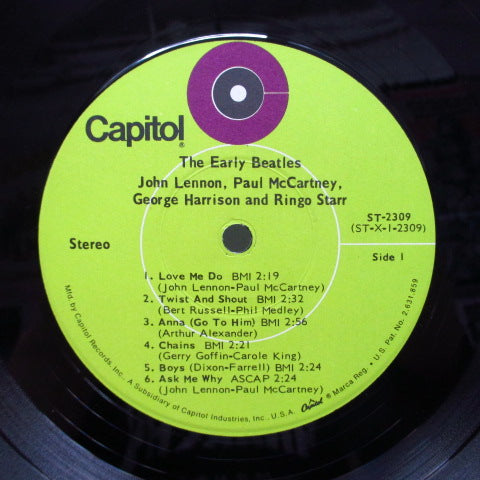 BEATLES (ビートルズ) - The Early Beatles (US '69 Re Green Lbl.Stereo LP)