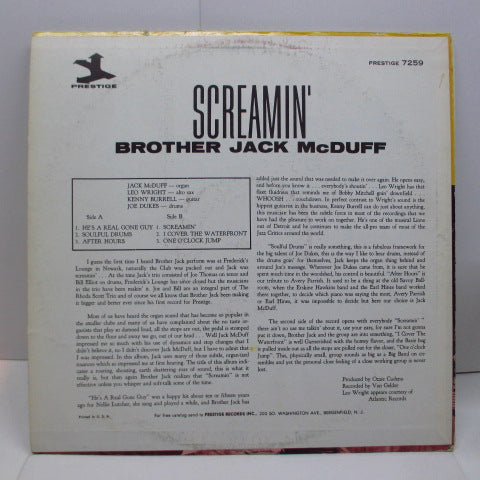 BROTHER JACK McDUFF (ブラザー・・ジャック・マクダフ)- Screamin' (US '72 Reissue Stereo)