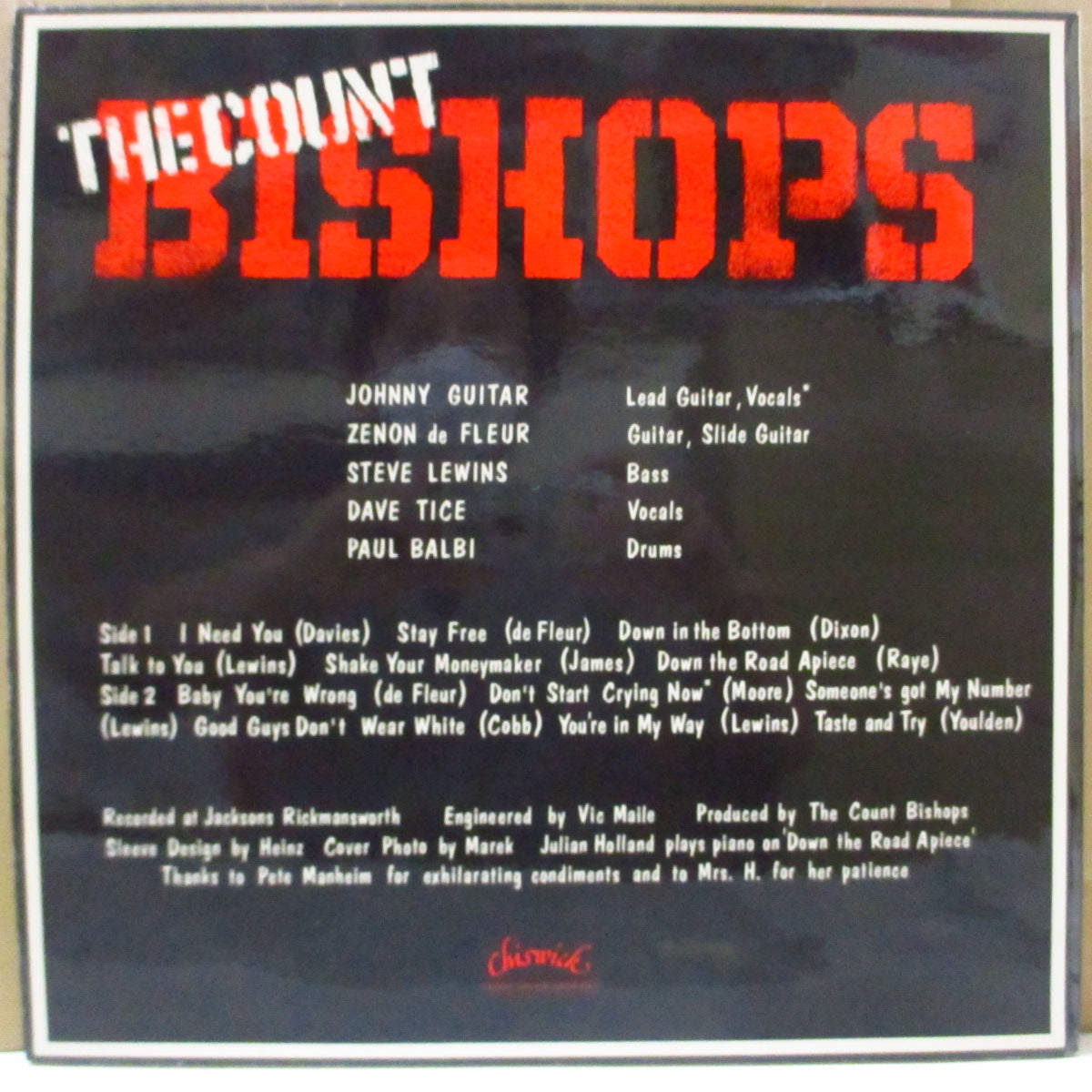 COUNT BISHOPS (カウント・ビショップス) - S.T. <1st Album> (UK オリジナル LP/鬼レアな両面コーティングジャケ)