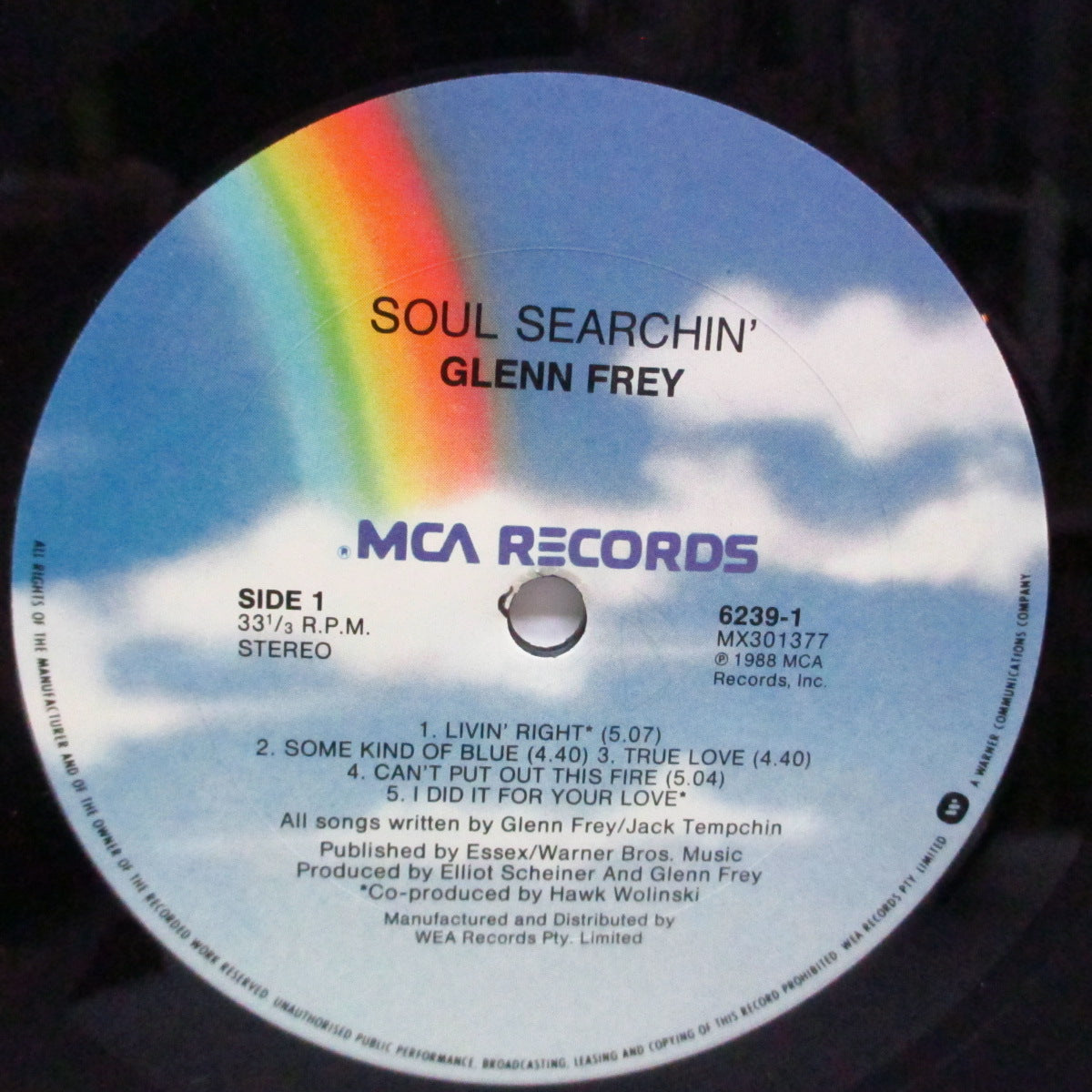 GLENN FREY (グレン・フライ) - Soul Searchin' (OZ オリジナル LP+インナー)