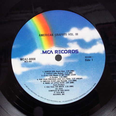 V.A. (O.S.T. アメグラ第三弾) - American Graffiti Vol.3 (US 80's 再発「青空色・虹ラベ」ステレオ 2xLP)