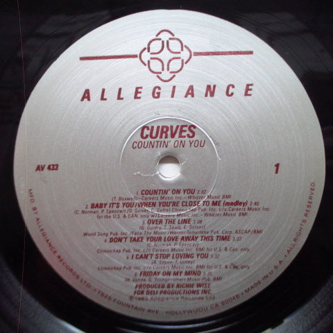 CURVES (カーブス) - Countin' On You (US Orig.LP)