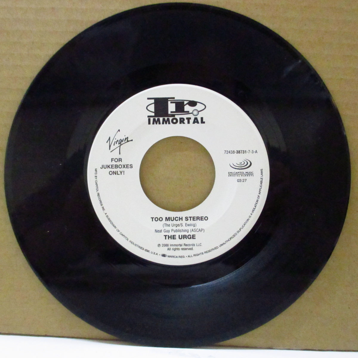 URGE, THE (アージ) - Too Much Stereo (US Orig.Jukebox 7")