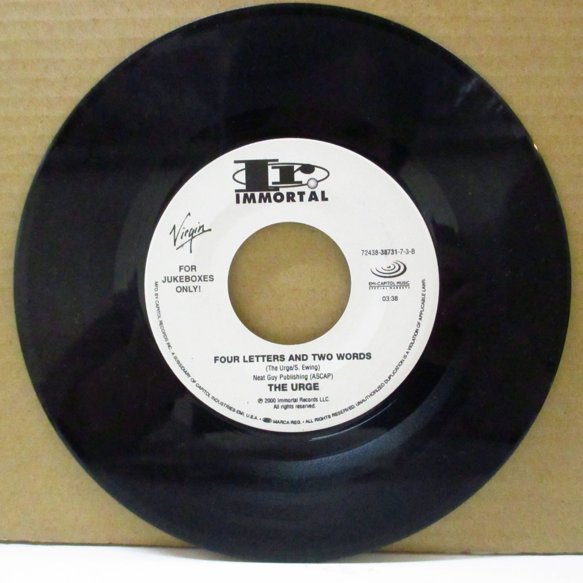 URGE, THE (アージ) - Too Much Stereo (US Orig.Jukebox 7")