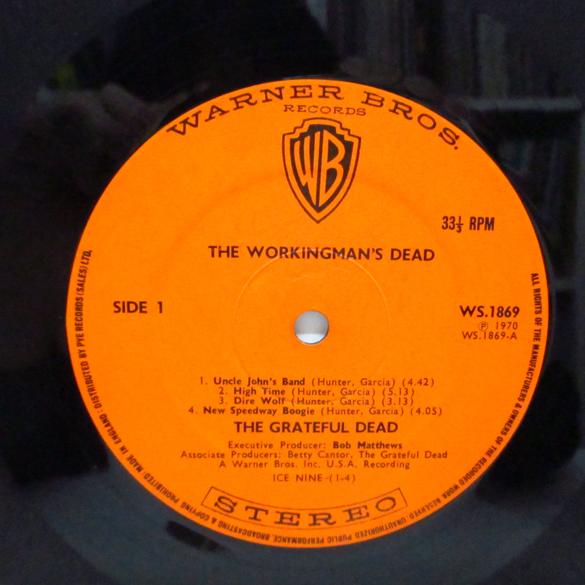 GRATEFUL DEAD (グレイトフル・デッド) - Workingman's Dead (UK 初回オリジナル「オレンジラベ」LP/再発「K 46049」ジャケ)