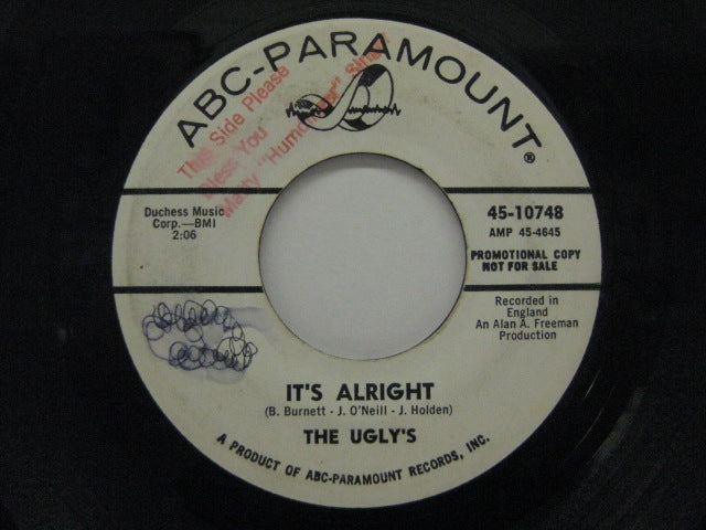 UGLY'S - It's Alright / A Friend(US:PROMO)