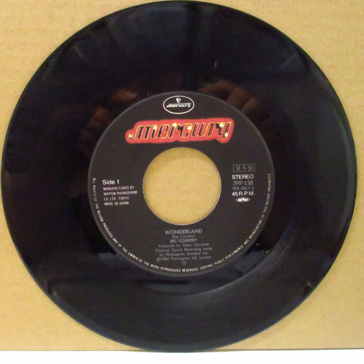 BIG COUNTRY (ビッグ・カントリー) - Wonderland (Japan Promo.7")