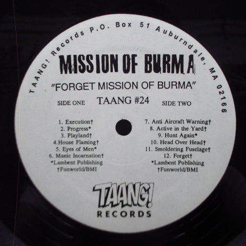 MISSION OF BURMA (ミッション・オブ・バーマ) - Forget (US Re Black Vinyl LP)