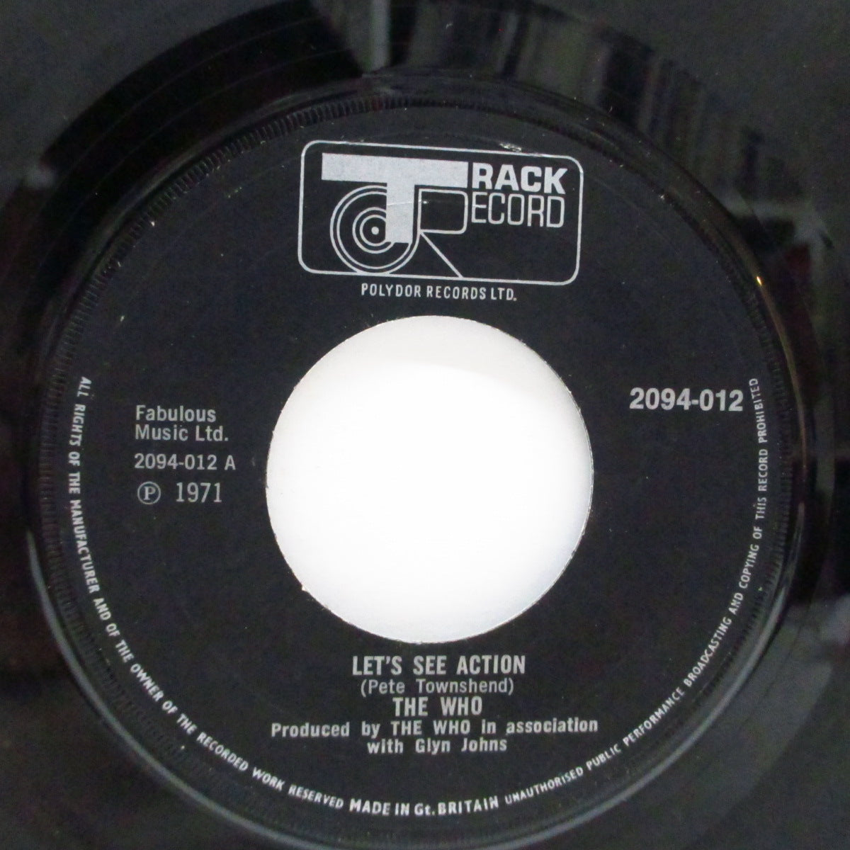 WHO (フー) - Let's See Action (UK Orig.Big Hole Centre 7")