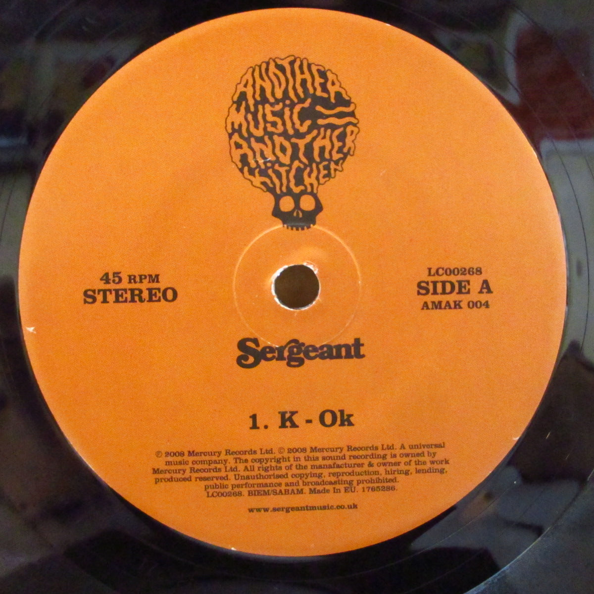 SERGEANT (サージェント) - K - OK (UK Ltd.7"+Die-Cut CVR)