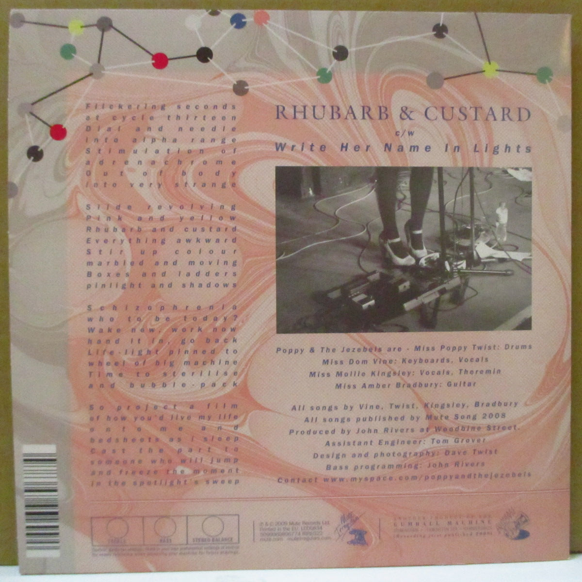 POPPY & THE JEZEBELS (ポッピー&ザ・ジェゼベルズ) - Rhubarb & Custard (UK Orig.7")